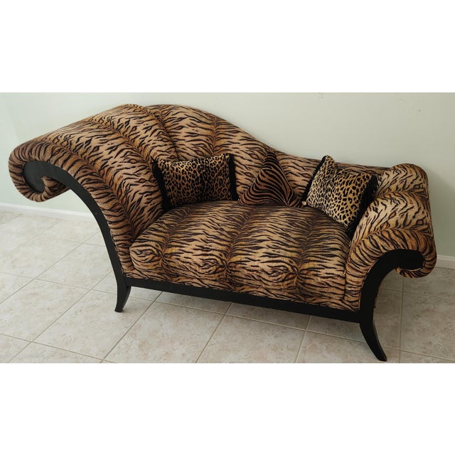 1980s Thayer Coggin 80's Chaise Lounge For Sale - Image 5 of 6