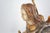 Beautiful terracotta statue of an angel decorated with polychromy. Top shade made of brocade fabric. The lamp is heavy and...