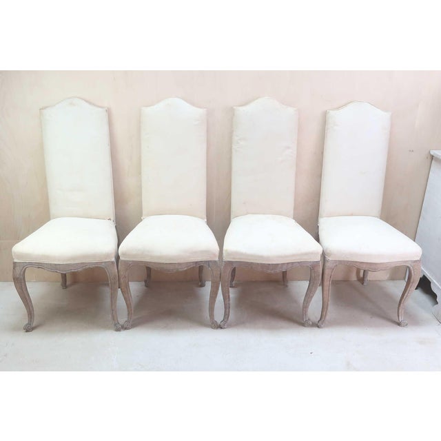 Antique French Louis XV Style Side Chairs, 1880, Set of 4 For Sale - Image 3 of 9