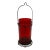 Hanging Lantern With Red Glass Hurricane Shade For Sale