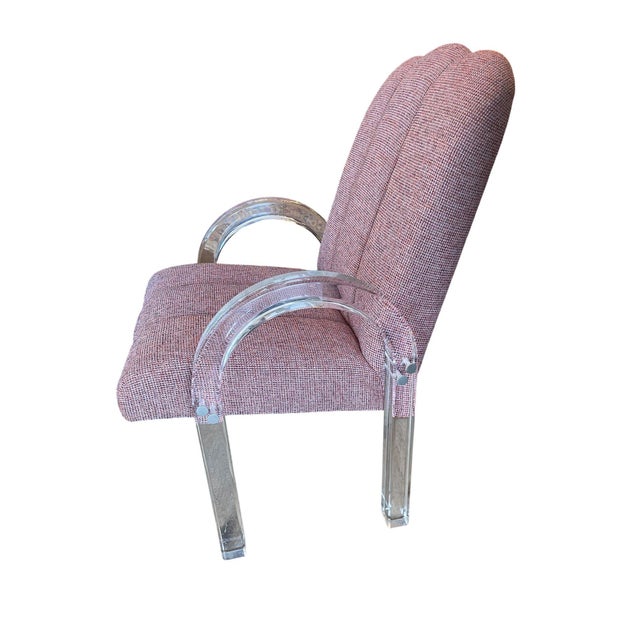 1970s Pair of Waterfall Collection Lucite Armchairs Attributed to Charles Hollis Jones . Usa 1970's. For Sale - Image 5 of 8