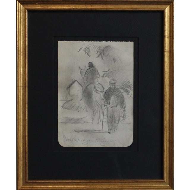 Guillaume Dulac, Returning Home, 1920s, Pencil on Paper For Sale - Image 11 of 11