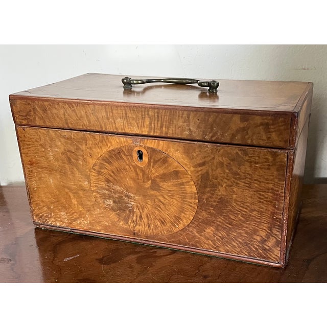 Antique 18th Century English George III Satinwood and Mahogany Tea Caddy Box Circa 1790 For Sale In New York - Image 6 of 18