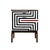 Black Polish Chest of Drawers with Op Art Motif, 1970s For Sale - Image 8 of 8