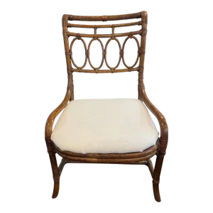 Late 20th Century Bamboo Accent Chair by Henredon