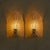 A pair of Swedish 'Model 6310' wall sconces designed by Globen AB in the 1960s. Each features a thick, sculptural pressed-...