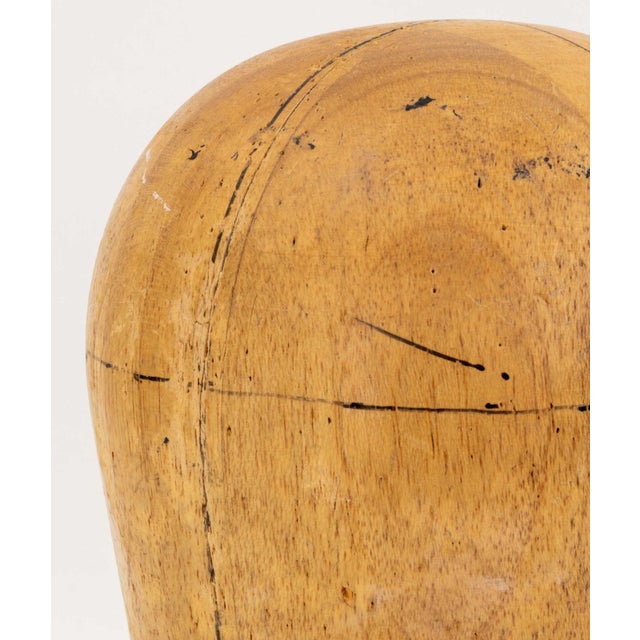 Wood Millinery Head Block Mannequin, Circa 1940 For Sale - Image 7 of 11