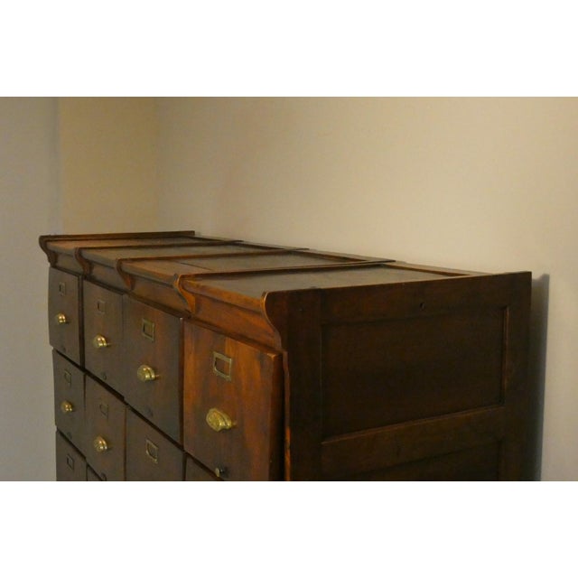 Walnut Filing Cabinet, Italy, 1900s For Sale - Image 15 of 18