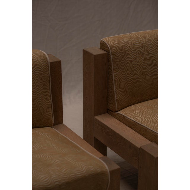 Brutalist Oak Easy Chairs, 1970s, Set of 2 For Sale - Image 12 of 16