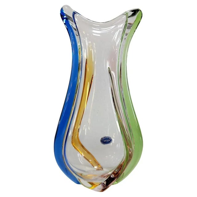 Rhapsody Vase attributed to František Zemek for Sklo Glass Factory, Former Czechoslovakia, 1960s For Sale - Image 9 of 9