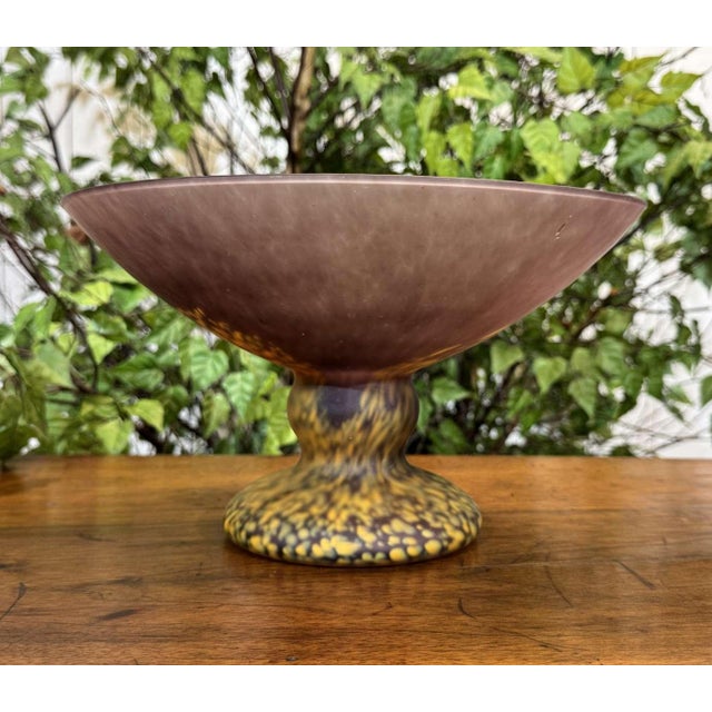 Art Deco Style Glass Paste Bowl, 1950s For Sale - Image 9 of 11