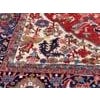 Antique Persian Serapi Carpet Handmade Wool Oriental Rug, Red, Ivory, Light Blue For Sale - Image 13 of 18