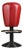 Cast Iron Stool with Red Leatherette Seat, Italy, 1970s For Sale