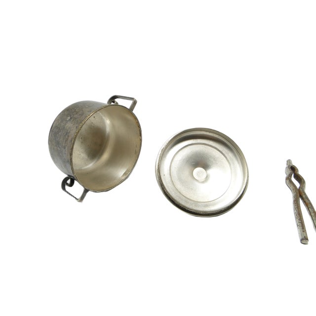 Metal Postmodern Sugar Bowl from Hefra, Poland, 1970s For Sale - Image 7 of 8