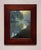 This oil on board artwork captures a tranquil river scene shrouded in early morning mist, where soft hues of blue and...