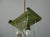 Mid-Century Modern Mid-Century Modern Italian Pendant Lamp in Brass and Green Lacquered Metal, 1950s For Sale - Image 3 of 9