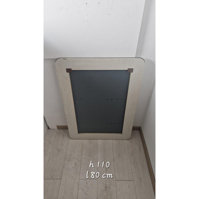 Mirror in Turin Finely Ground Grooves Wooden Structure from Cristal Art, 1970s For Sale - Image 12 of 12