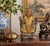 Antique Chinese Qing Dynasty carved wood Daoist temple deity or divine official, richly decorated with gilt lacquer and...
