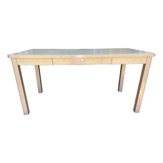 1970s McDowell & Craig Vintage Mid Century Modern Metal Tanker Desk For Sale