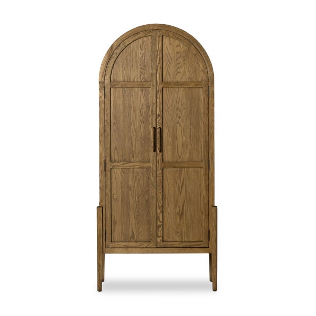 Wood Four Hands Tolle Panel Door Cabinet, Drifted Oak Solid For Sale - Image 7 of 12