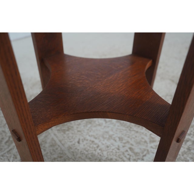 Stickley Mission Oak Octagonal End Table For Sale - Image 9 of 12