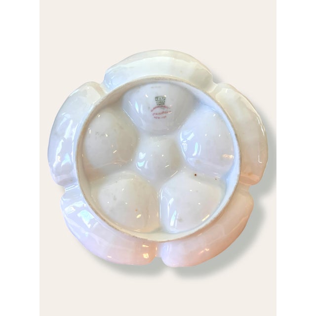 Antique Limoges Porcelain Oyster Plate With Gold Gilt Details For Sale - Image 12 of 16