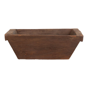 Vintage Heavy Dark Wood Planter