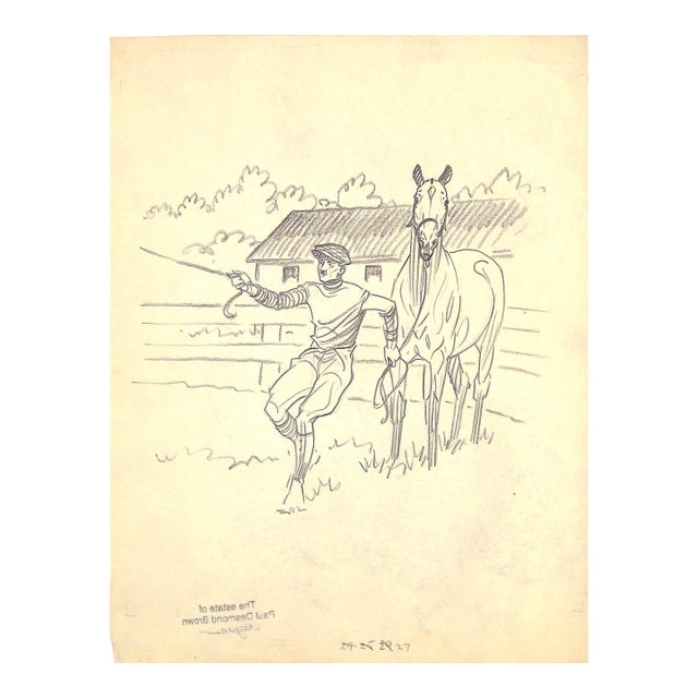 Original 1944 Pencil Drawing From Hi, Guy! The Cinderella Horse by Paul Brown 15 For Sale