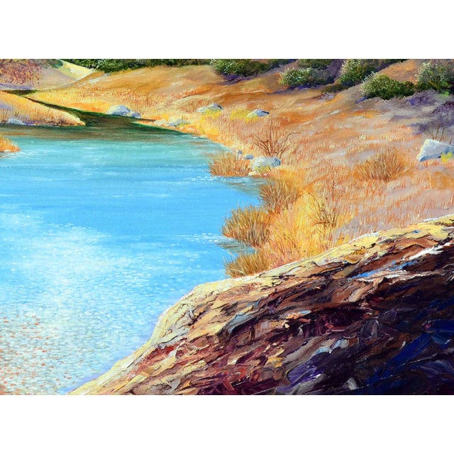 American 1980s Mount Hamilton Realist Landscape by Luke Stamos For Sale - Image 3 of 9