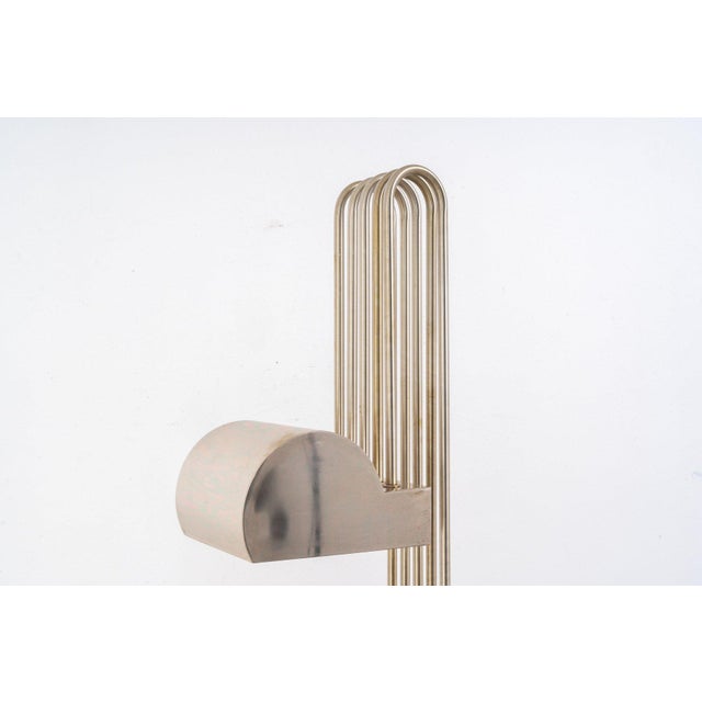 Metal Art Deco Architectural Table Lamps by Marcel Breuer, France, 1920s, Set of 2 For Sale - Image 7 of 17