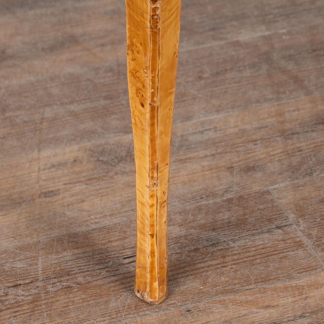 Early 20th Century Louis XV Style Burlwood Writing Desk With Leather Top For Sale - Image 17 of 18