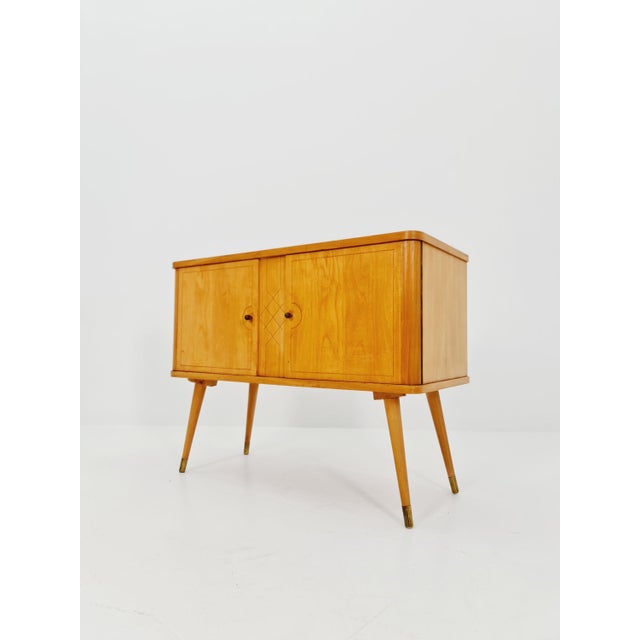 Mid-Century Modern German Ash and Beech Sideboard, 1950s For Sale - Image 6 of 14