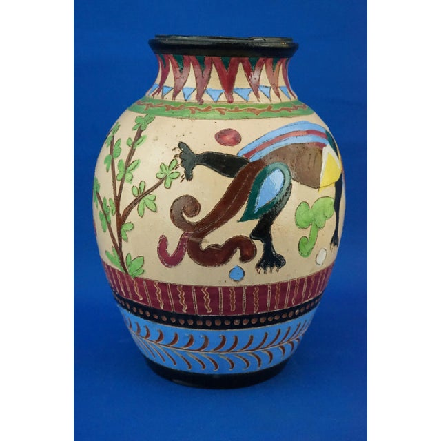 Vintage Ceramic Vase with Dragons from Dante Milanis Factory, 1940s For Sale - Image 6 of 18