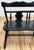 Wood Vintage Black Early American Style Carved Wood Bench For Sale - Image 7 of 12