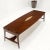John Stuart Oiled Walnut Tile Insert Floating Top Mid-Century Long Surfboard Coffee Table For Sale - Image 4 of 12
