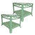 Mid 20th Century Vintage Coastal Rattan & Glass Side Tables For Sale - Image 5 of 8