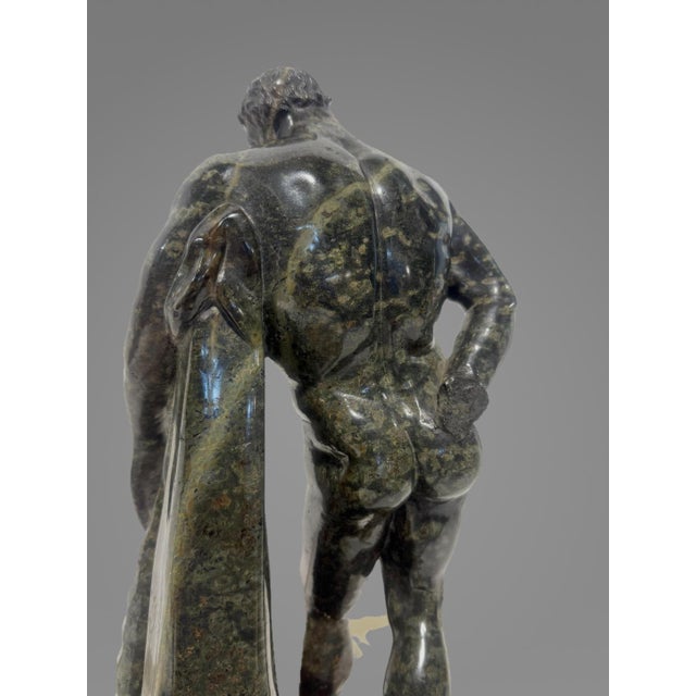 Italian Grand Tour Neoclassical Verde Antico Marble Farnese Hercules, 19th C. For Sale - Image 13 of 16