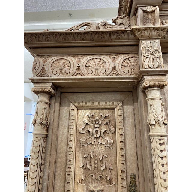 Wood 19th Century French Renaissance Bleached Walnut Cabinet For Sale - Image 7 of 13
