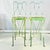 Mid-Century Modern 1970s Vintage Boho Chic Italian Ice Cream Cafe Indoor Outdoor Bar Stools Convertible Drinks Tables - A Pair For Sale - Image 3 of 18