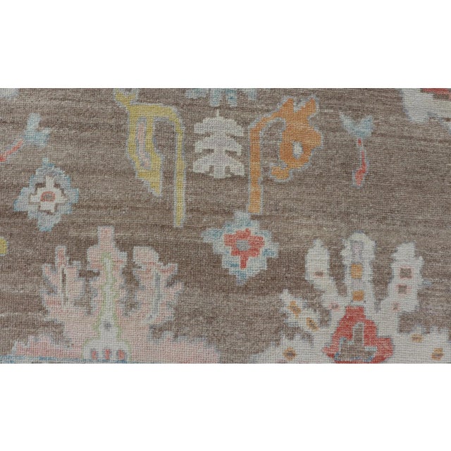 Keivan Woven Arts Large Oushak Rug Made With Old Wool in Light Brown 13'4 X 17'6 For Sale - Image 13 of 17