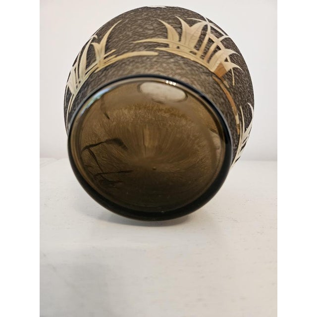 Vase in Gilded Etched Glass by Alfred Taube, Germany, 1960s For Sale - Image 11 of 12