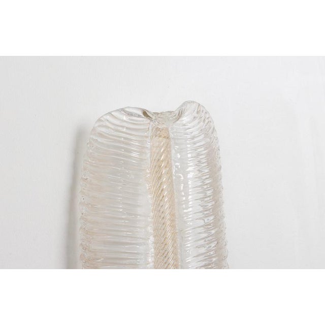 Murano Glass Wall Sconces attributed to Barovier & Toso, Italy, 1970s, Set of 2 For Sale - Image 6 of 11