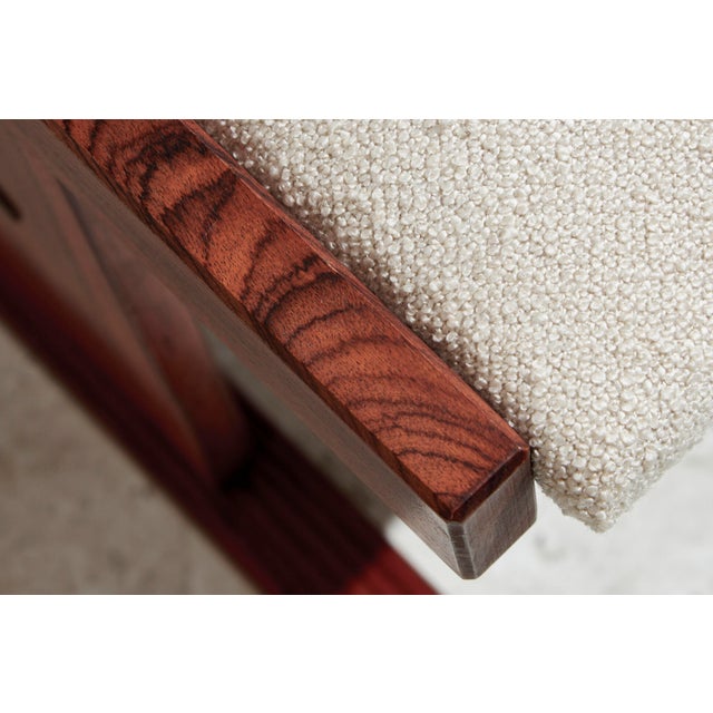 Brown Vintage Rosewood Bouclé Dining Chairs by Poul h.poulsen for Gangsø Møbler, Denmark, 1960s, Set of 6 For Sale - Image 8 of 9