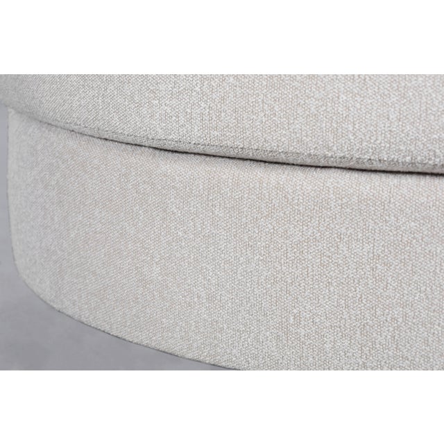 Ivory Mid-Century Modern Barrel Back Swivel Lounge Chairs, 1960s For Sale - Image 8 of 14