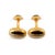 Modern Men’s Retired Montblanc Gold Plated Black Enamel Round Cufflinks, Pair For Sale - Image 3 of 8