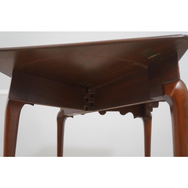 Biggs Mahogany Gate Leg Corner Table For Sale - Image 15 of 16