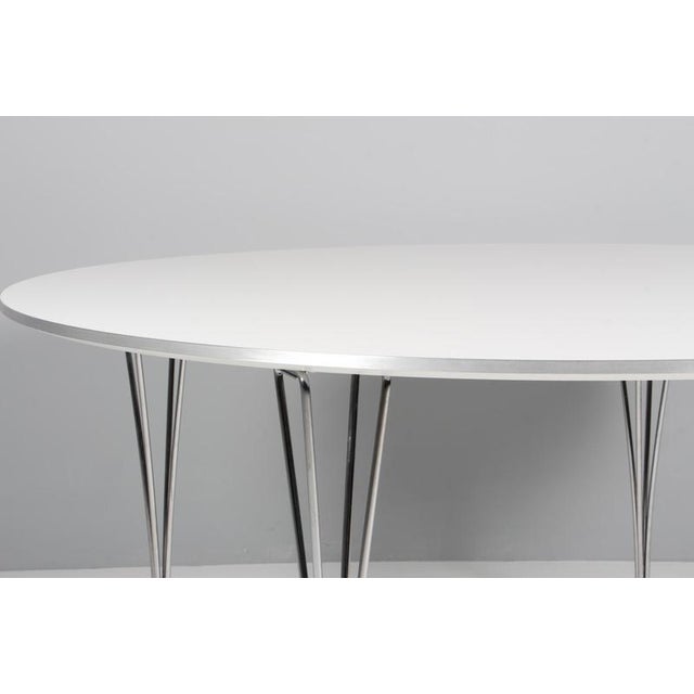 Fritz Hansen Vintage Round Table by Piet Hein & Bruno Mathsson for Fritz Hansen, 2017 For Sale - Image 4 of 9