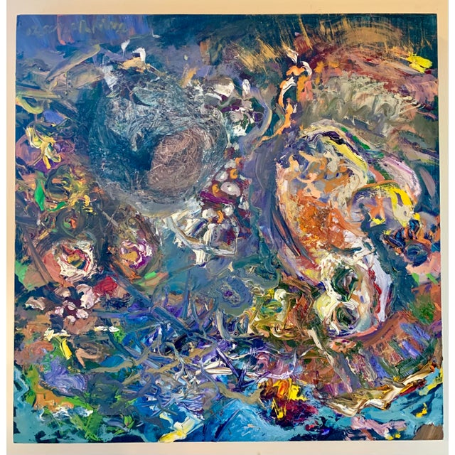 Abstract Oil Painting, Framed Art, by Van Ness For Sale - Image 4 of 11
