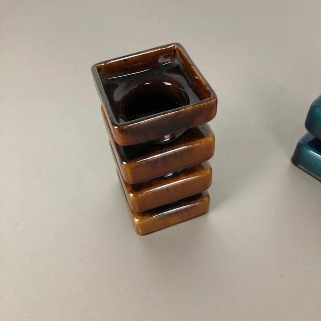 Pottery Vases or Art Objects by Cari Zalloni for Steuler, Germany, 1970s, Set of 2 For Sale - Image 13 of 18