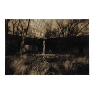 Vintage 1990's Sepia Toned Moody Motel Photograph For Sale